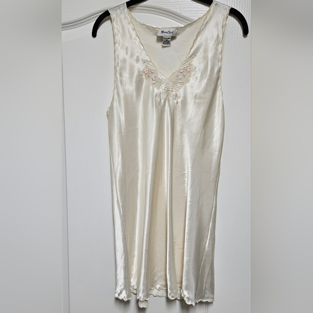 Marie Ellyse Vintage Cream Satin Nightgown.